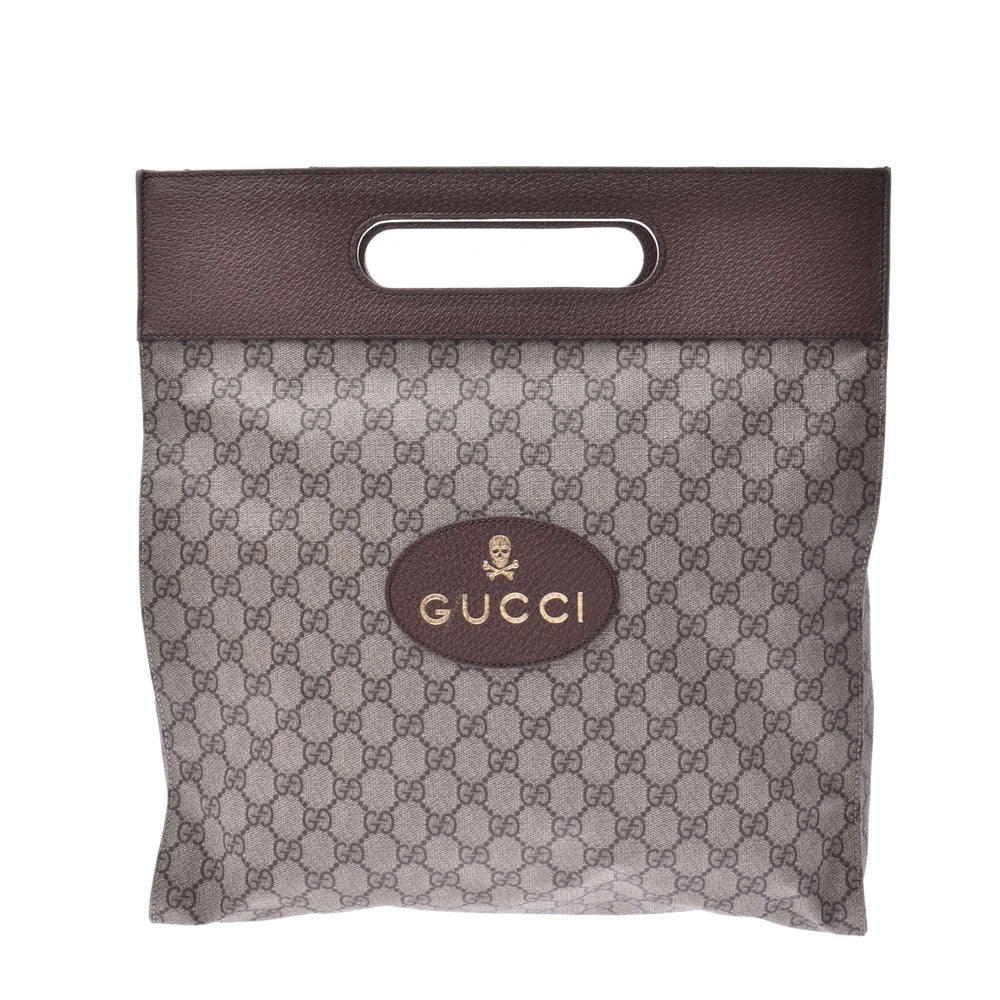 GUCCI グッチ GGスプリーム 2WAYバッグ ベージュ/ブラウン 463491 ユニセックス PVC ハンドバッグ Aランク 中古 