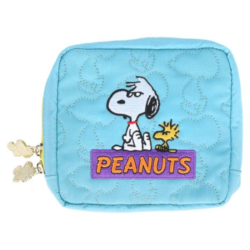 スヌーピー コスメポーチ キルティングポーチ PEANUTS AMERICAN TASTE 10 LB ピーナッツ サンスター文具 小物入れ プチギフト キャラ