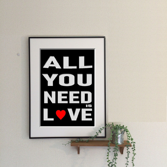 No.445 All You Need Is Love ⭐️ポスター⭐️A4 ポスター　北欧