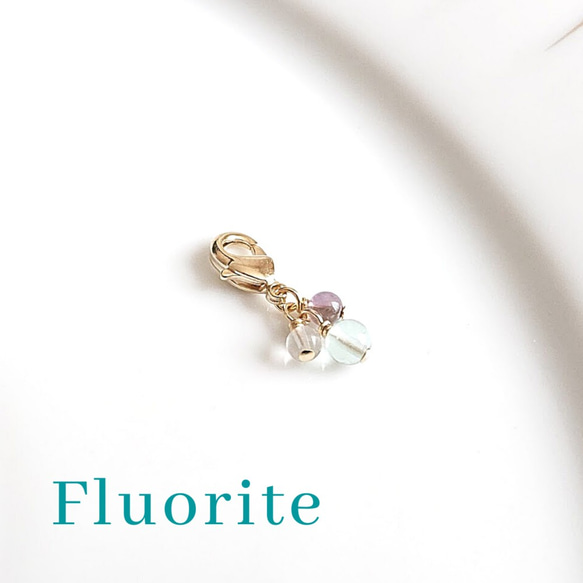 天然石のチャーム　フローライト【Fluorite】