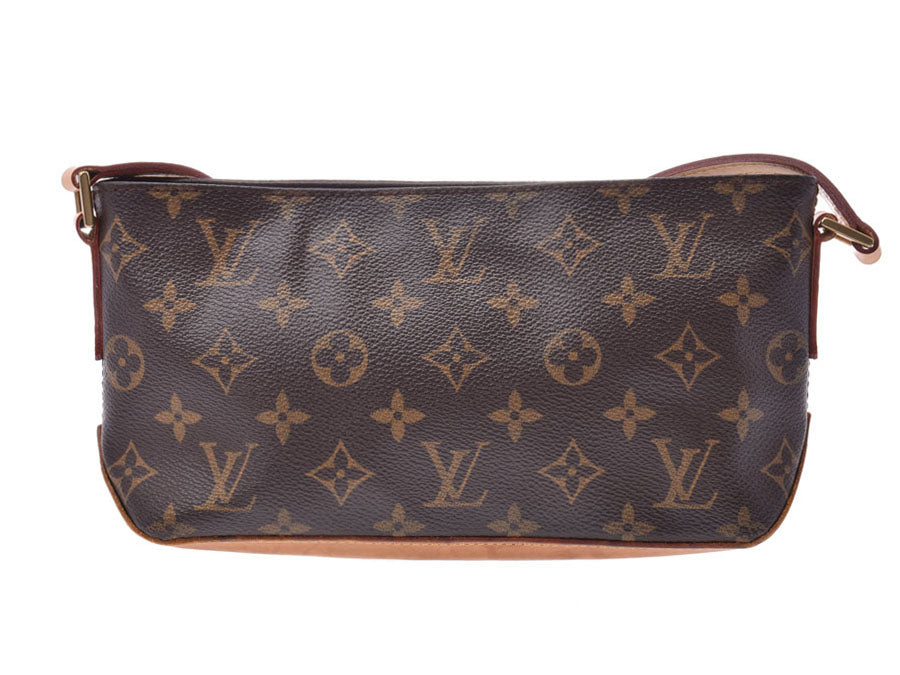 ルイヴィトン モノグラム トロター ブラウン M51240 レディース 本革 ショルダーバッグ Bランク LOUIS VUITTON 中古 