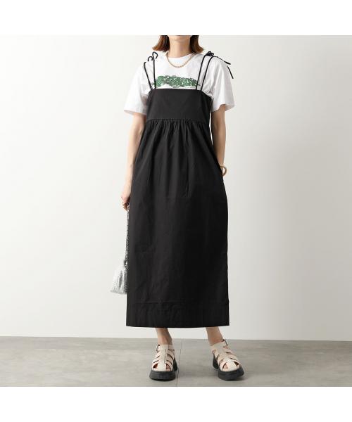 ガニー/GANNI ワンピース Cotton Poplin String Midi Dress