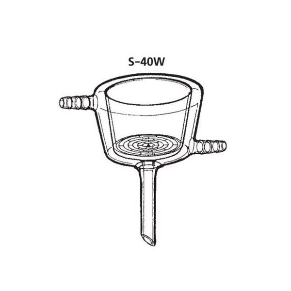 桐山製作所 恒温ジャケット付桐山ロートR 足管ゴム栓用 S