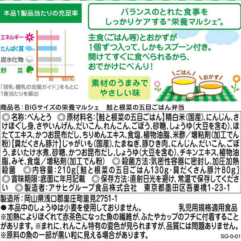 BIGサイズの栄養マルシェ 鮭と根菜の五目ごはん弁当