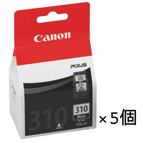 キヤノン（Canon） 純正インク BC-310 ブラック 【5個まとめ売り】 BC-310/BC-311シリーズ 1パック（5個入）