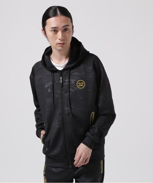 SY32 by SWEETYEARS/DOUBLE KNIT LOGO ZIP HOODIE