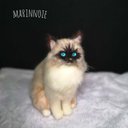 羊毛フェルト　猫　ラグドール　ハンドメイド　ねこ　ネコ　フェルト猫　ペットロス　虹の橋　羊毛フェルト猫　オーダーメイド