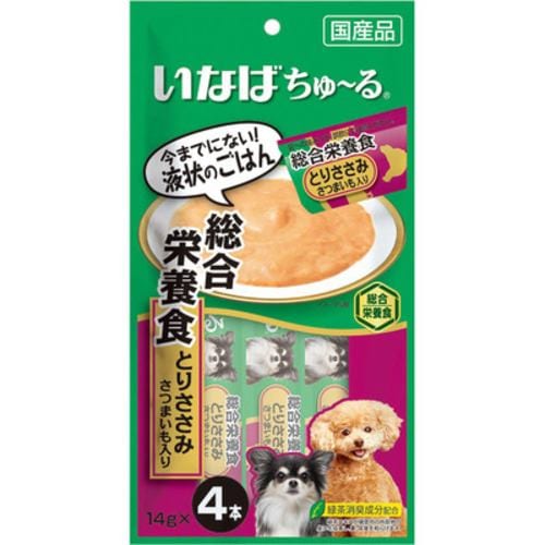 いなばペットフードちゅーる総合栄養食とりささみさつまいも入り14g×4P