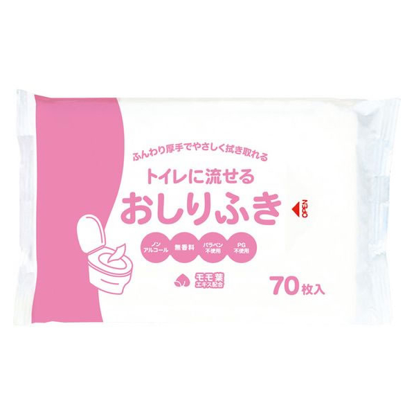 大富士製紙 流せるおしりふき 70枚入 FC953NH-246683