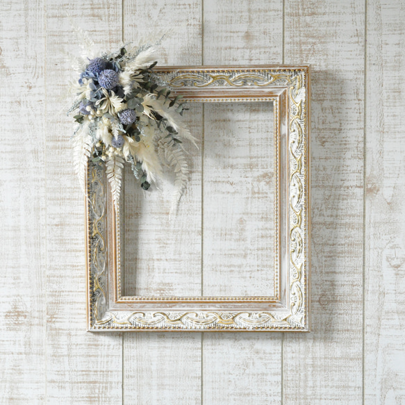 shabby chic なアンティークフレーム【antique frame～smoky blue～】