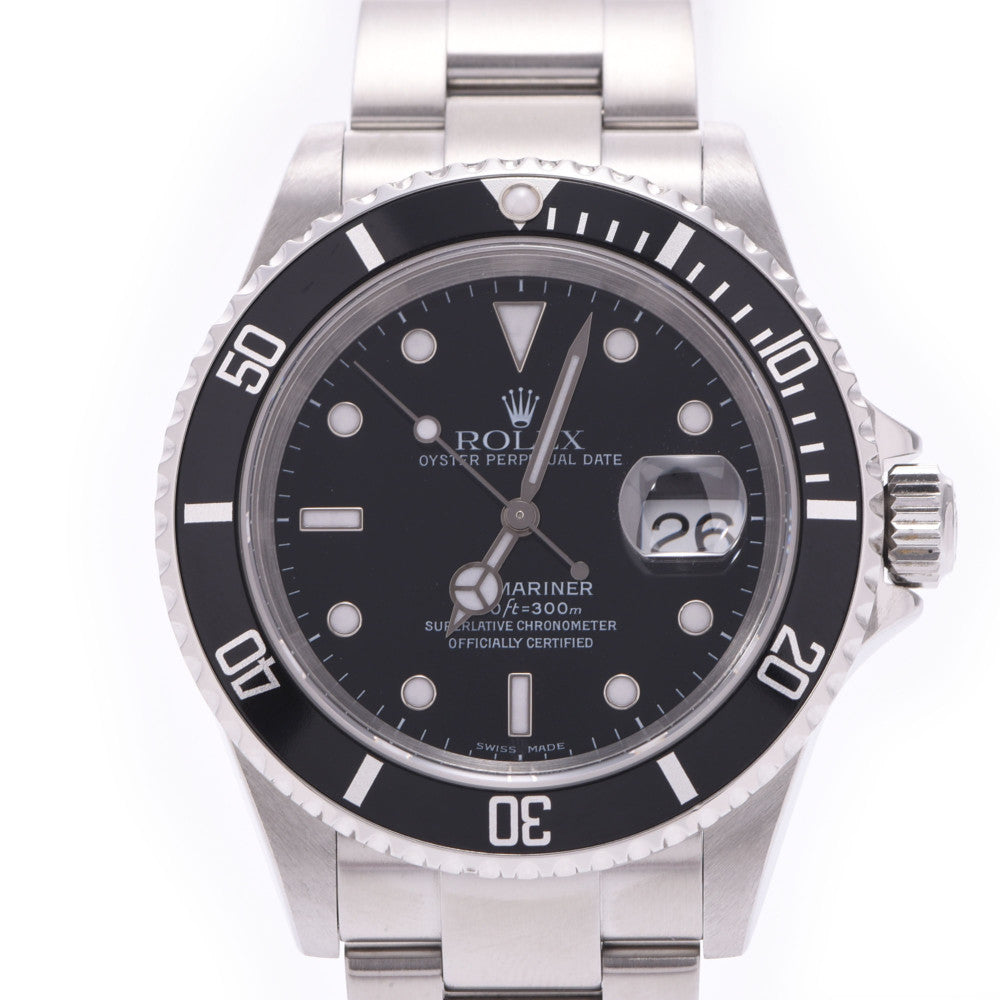 ROLEX ロレックス サブマリーナ 黒ベゼル 16610 メンズ SS 腕時計 自動巻き 黒文字盤 Aランク 中古 