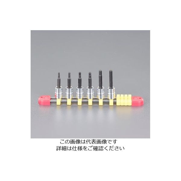 エスコ 1/4”DRx1/8”ー1/4” [INHEX]ビットソケットセット EA618NR-200 1セット（直送品）