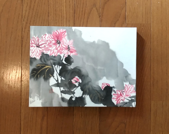 『Field Chrysanthemums〜野菊』絵画  30.0 x 22.8cm インテリア 壁掛け 原画 アート