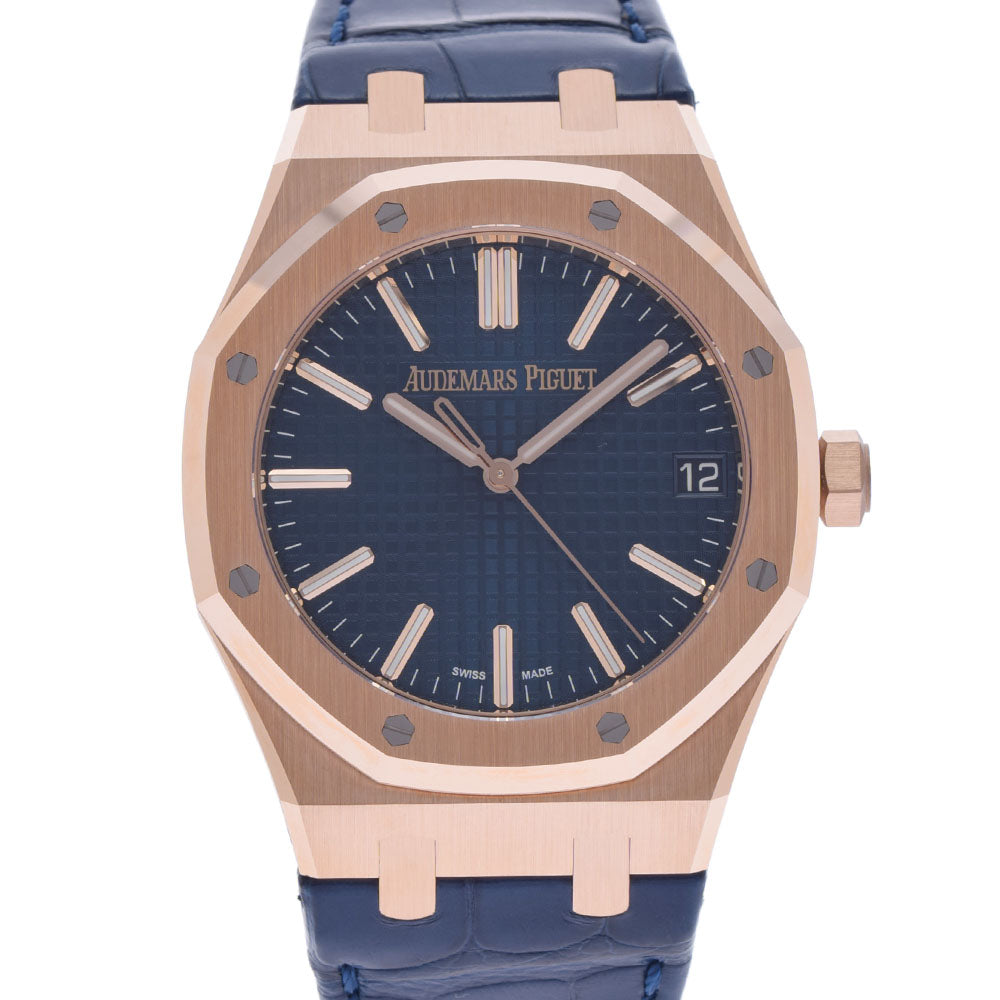 【現金特価】AUDEMARS PIGUET オーデマピゲ ロイヤルオーク 50周年記念モデル 15510OR.OO.D315CR.01 メンズ PG/革 腕時計 自動巻き ナイトブルー文字盤 未使用 