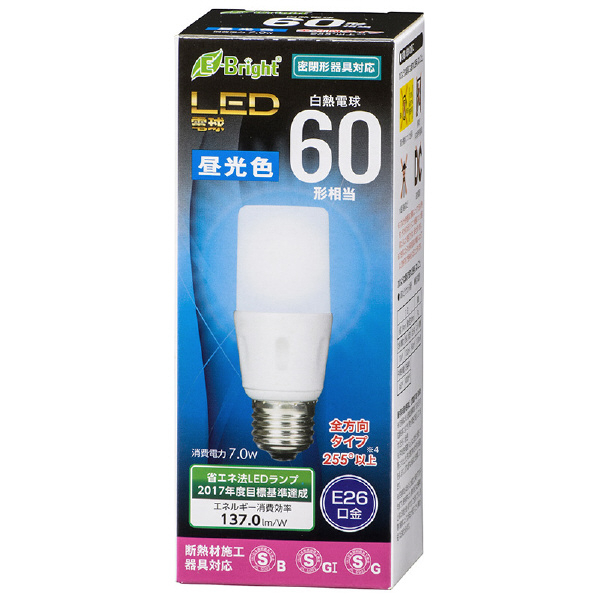 オーム電機 LED電球 E26口金 全光束960lm(7．0WT形電球タイプ) 昼光色相当 LDT7D-G IS21