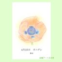 4月25日誕生花カード（花言葉つき）点描画