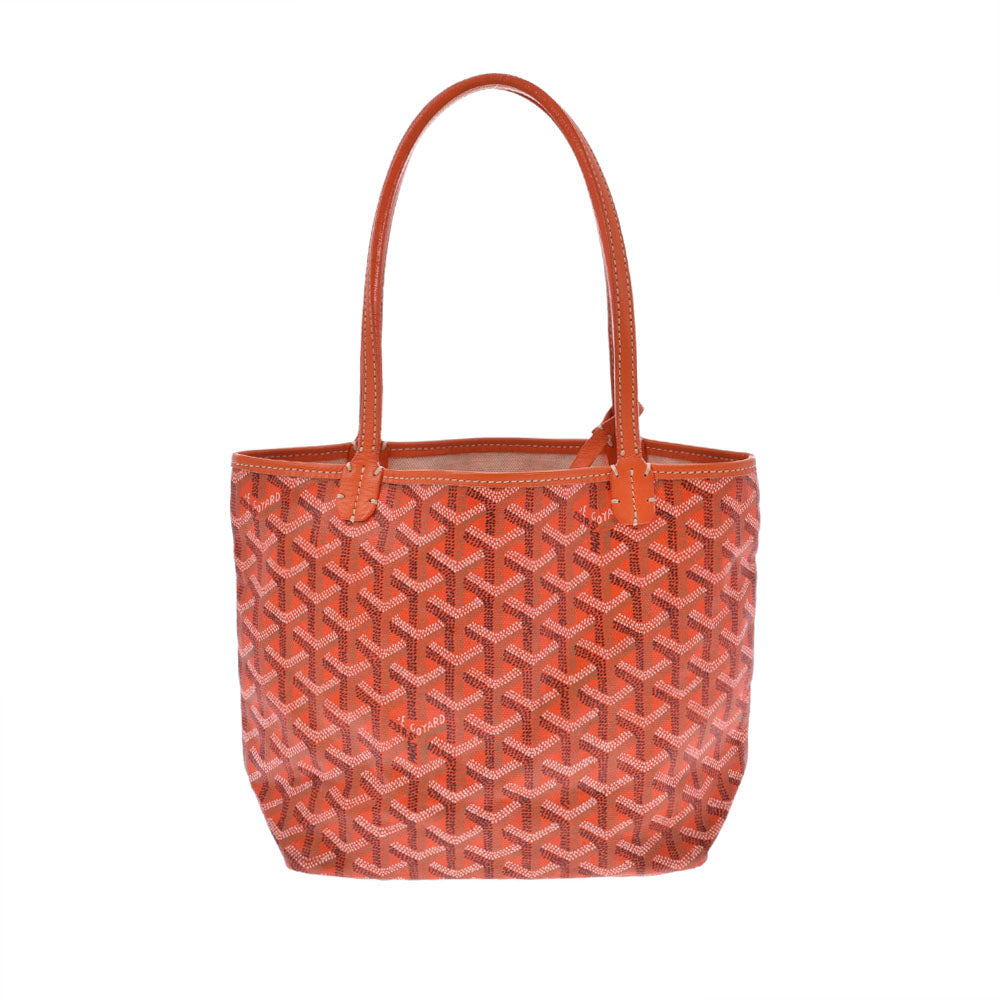 GOYARD ゴヤール サンルイ ジュニア オレンジ レディース PVC/レザー ハンドバッグ ABランク 中古 