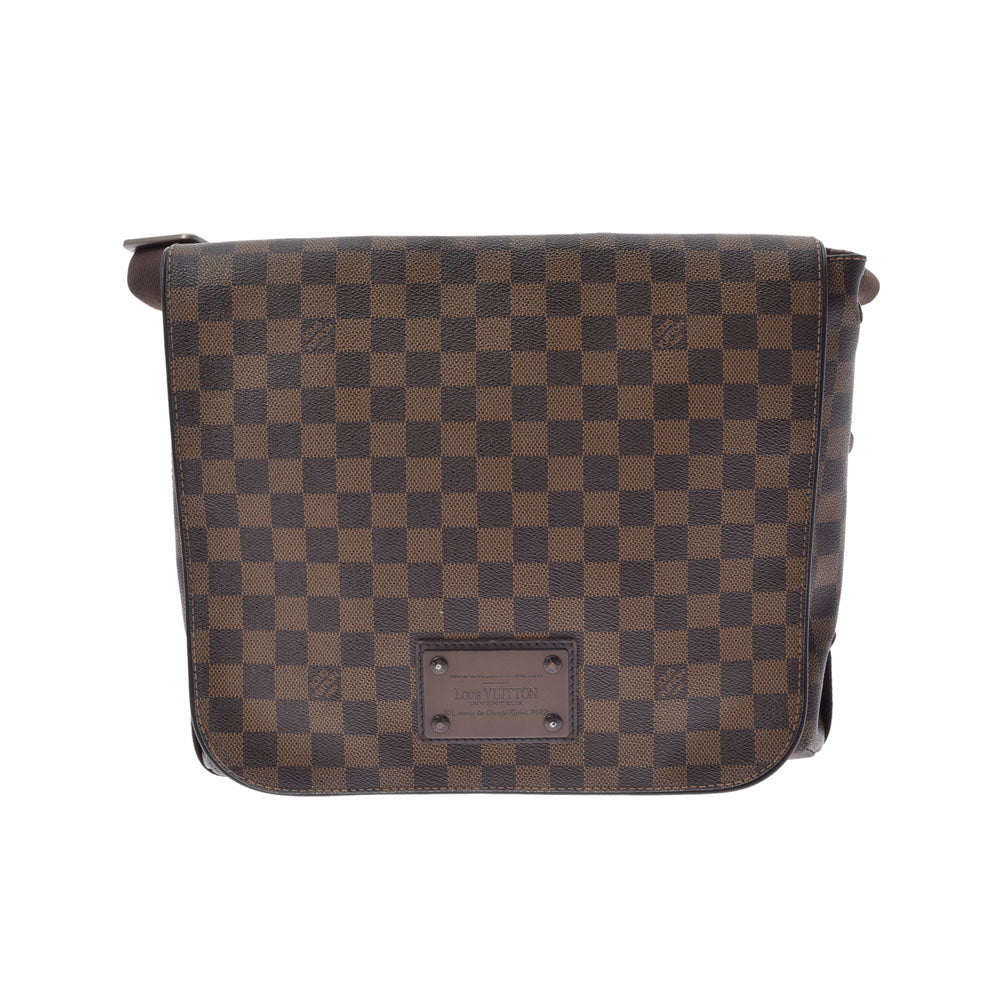 LOUIS VUITTON ルイヴィトン ダミエ ブルックリン MM ブラウン N51211 ユニセックス ダミエキャンバス ショルダーバッグ Bランク 中古 