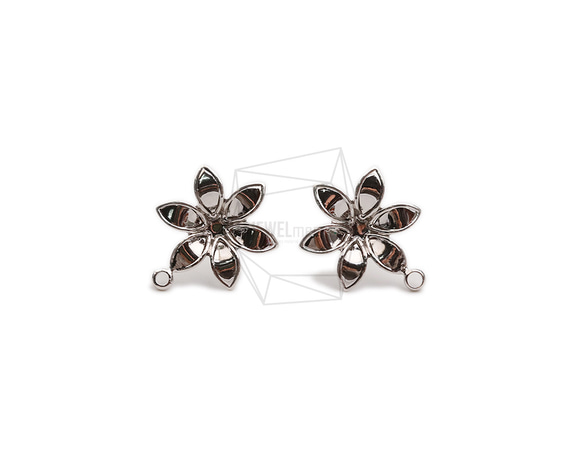 ERG-2375-R【2個入り】フラワーピアス,Flower Post Earring/15.2mm X 20.2mm