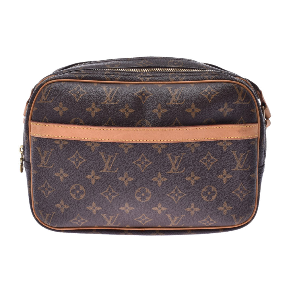 LOUIS VUITTON ルイヴィトン モノグラム リポーターPM ブラウン M45254 ユニセックス モノグラムキャンバス レザー ショルダーバッグ Bランク 中古 