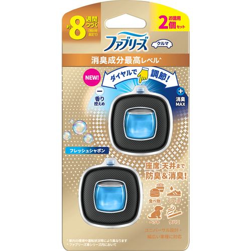 P&Gジャパン ファブリーズ イージークリップ 消臭成分最高レベル フレッシュシャボン ２．５ＭＬ ２個パック