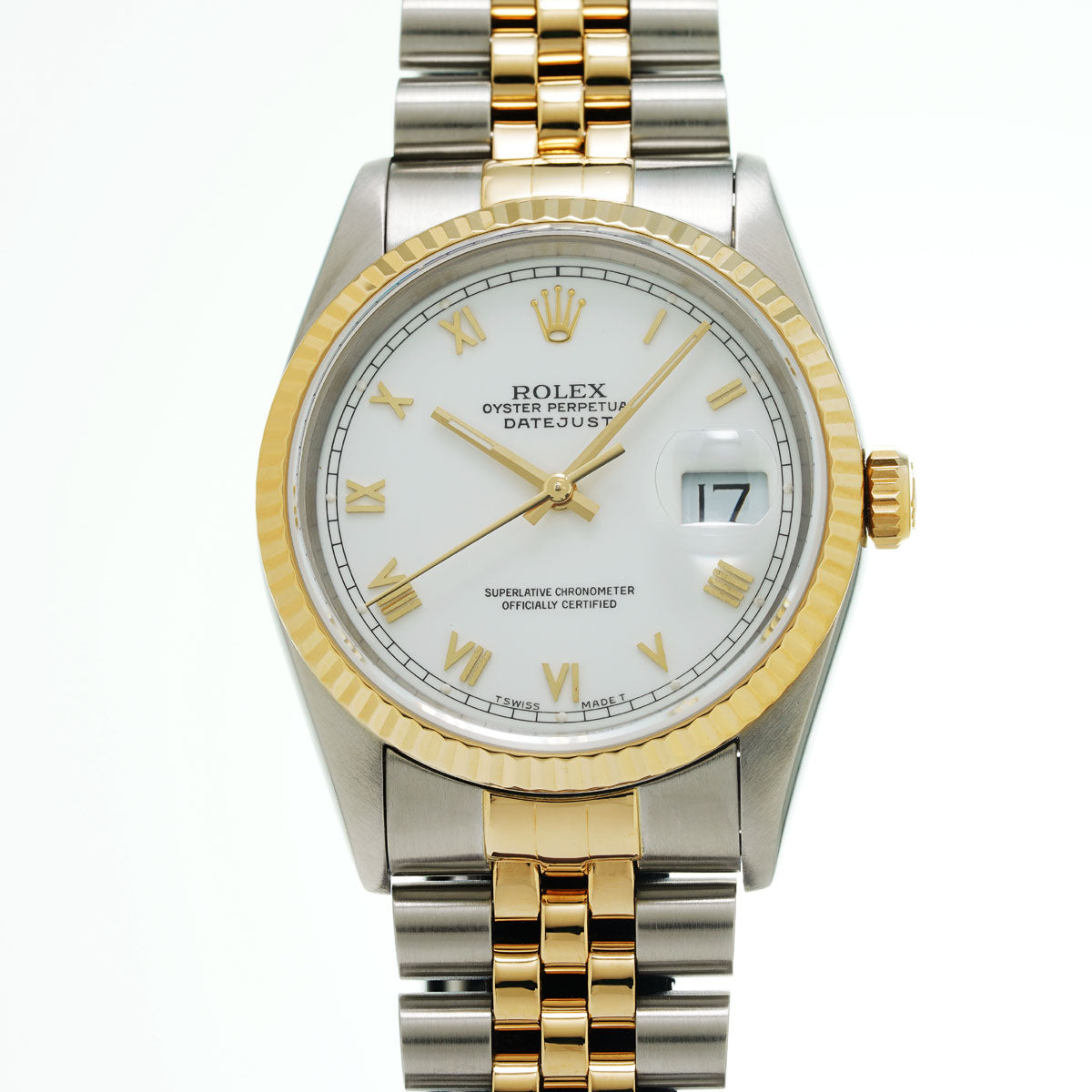 ROLEX ロレックス デイトジャスト 16233 メンズ YG/SS 腕時計 自動巻き 白文字盤 Aランク 中古 