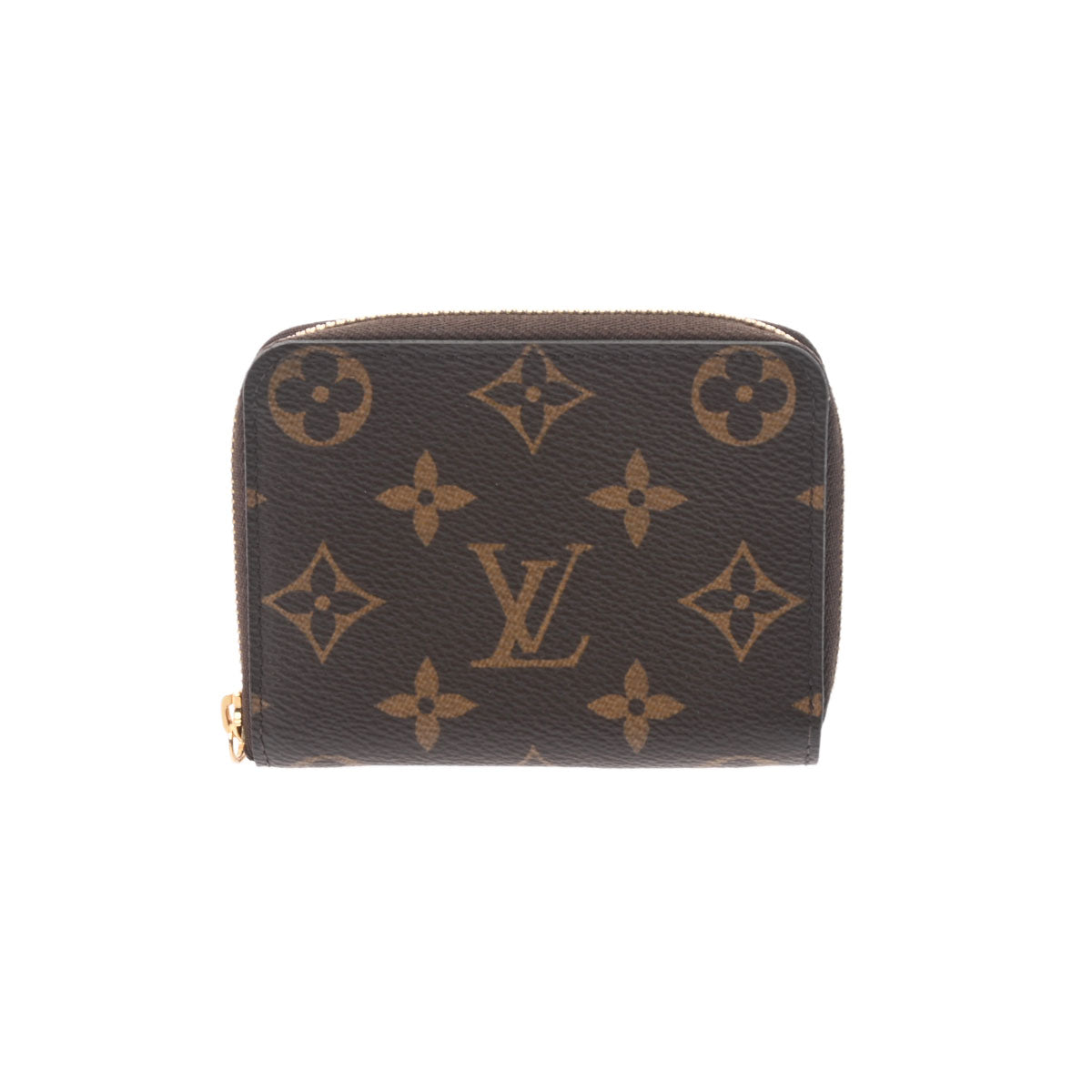 LOUIS VUITTON ルイヴィトン モノグラム ジッピーコインパース ブラウン M60067 レディース モノグラムキャンバス コインケース Aランク 中古 