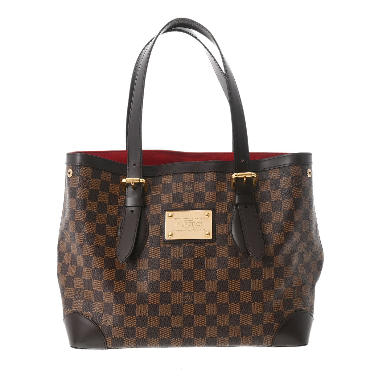 LOUIS VUITTON ルイヴィトン ダミエ ハムステッドMM ブラウン N51204 レディース ダミエキャンバス ハンドバッグ ABランク 中古 