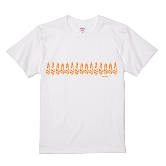 【Tシャツ】横にずらー (ホワイト)