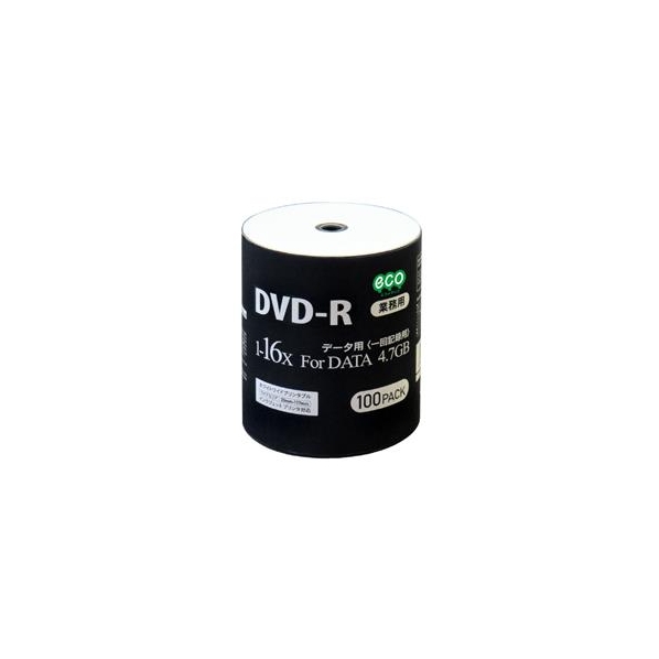 磁気研究所 データ用DVD-R4．7GB 1-16倍速対応 インクジェットプリンタ対応 100枚入り HI DISC DR47JNP100_BULK