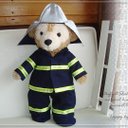 ぬいぐるみSサイズ43cm用★本格的！消防士コスチューム★firefighter