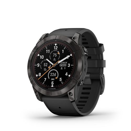 GARMIN 010-02778-52 fenix 7X Pro Sapphire Dual Power Ti Carbon Gray / Black 0100277852