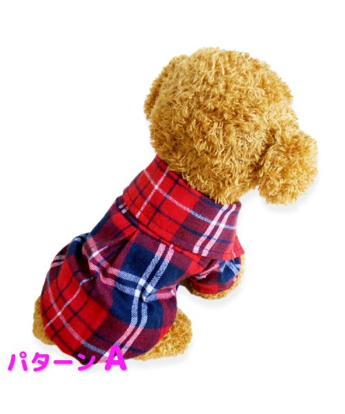 ペット用品 犬 服 春夏 秋冬 チェック シャツ かわいい 前開き ボタンタイプ ドッグウェア ペットウェア コスプレ 防寒 エアコン対策