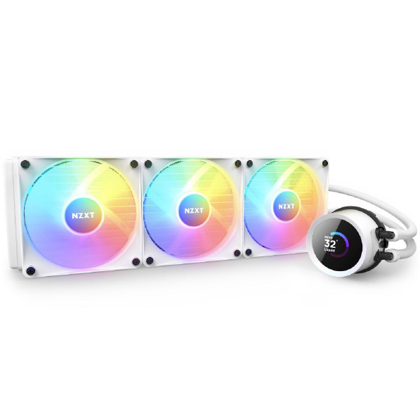 NZXT 水冷CPUクーラー 360mm KRAKEN RGB ホワイト RL-KR360-W1