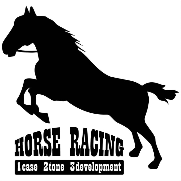 (大)カッティングシート ステッカー 競馬 Horse racing アクセサリ