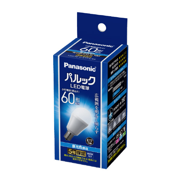 パナソニック LED電球 E17口金 全光束760lm(6．9W小形電球広配光タイプ) 昼光色相当 パルック LDA7DGE17SK6