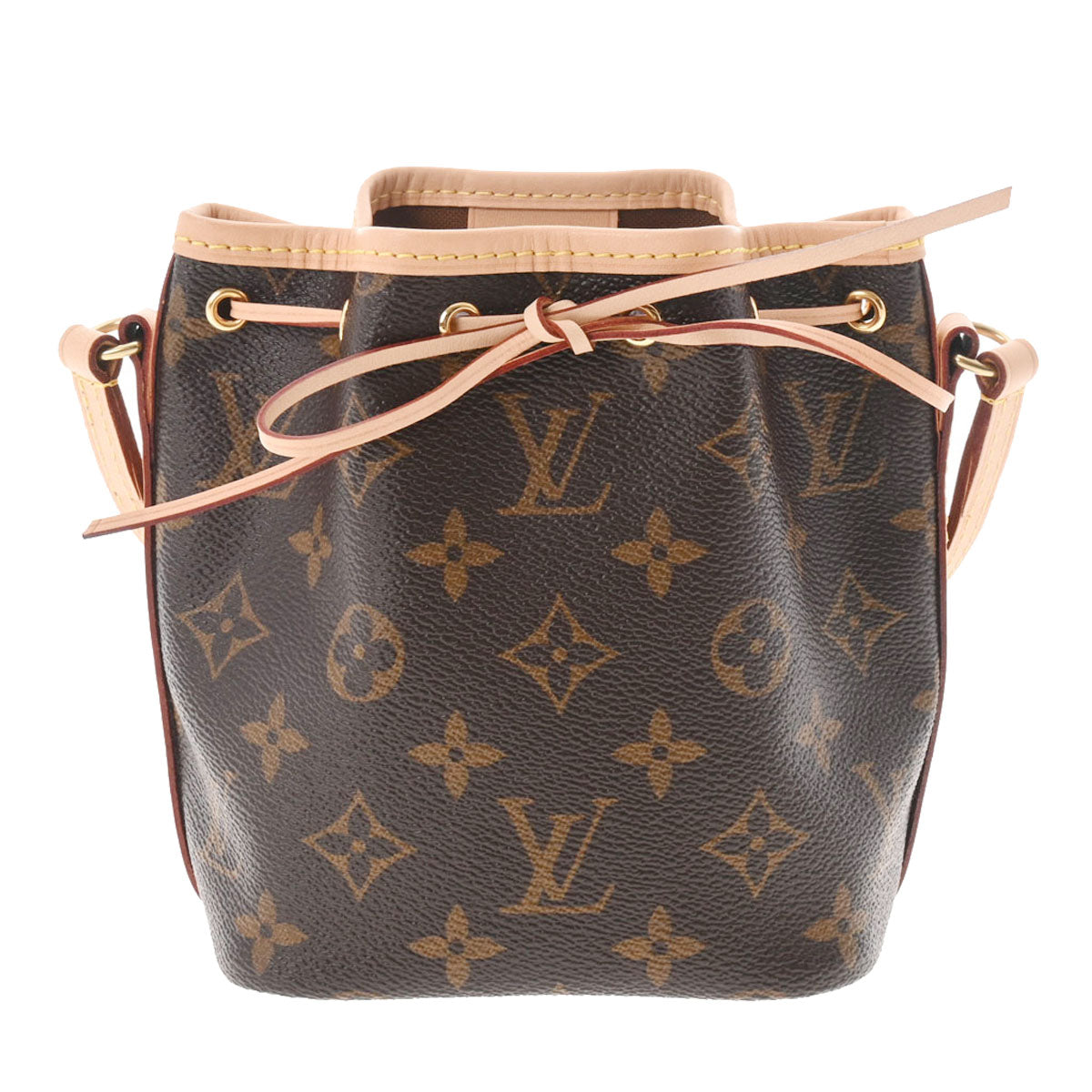 LOUIS VUITTON ルイヴィトン モノグラム ナノノエ ブラウン M41346 レディース モノグラムキャンバス ショルダーバッグ 新同 中古 