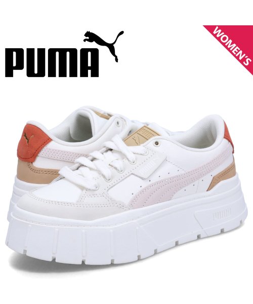 PUMA プーマ スニーカー メイズ スタック リュクス レディース 厚底 MAYZE STACK LUXE WNS オフ ホワイト 389853－08