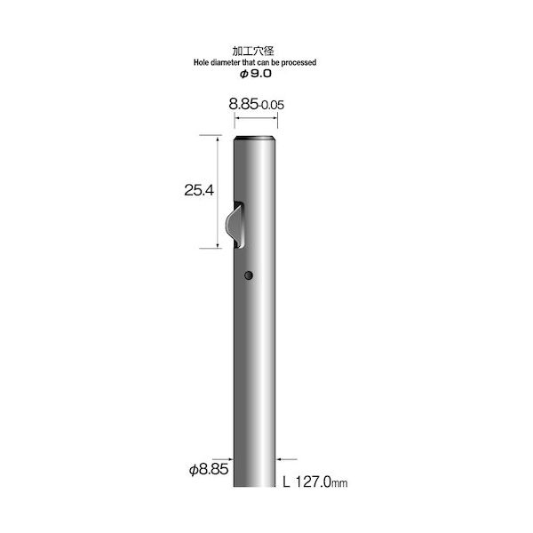 ミニター ミニモ ストレートホールバー 超硬ブレード φ9 KA4025 1本 837-3760（直送品）