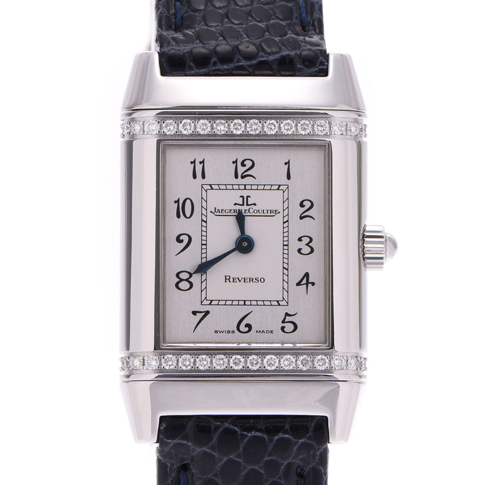 JAEGER-LECOULTRE ジャガー・ルクルトレベルソ  レディース SS/レザー/ダイヤ 腕時計 265.8.08  中古