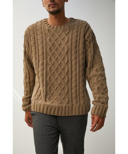 CHENILLE CABLE KNIT