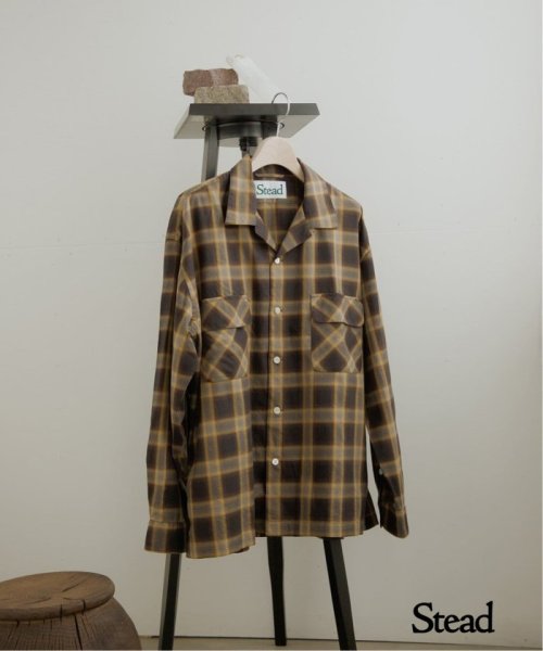 《予約》【J.S.Homestead / Stead】OMBRE OPEN SHIRT