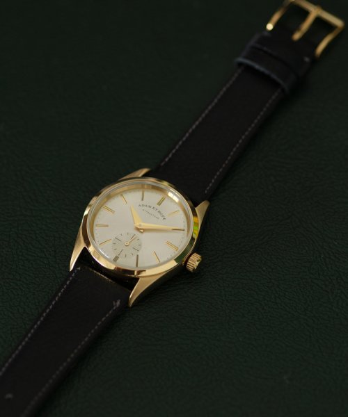 《別注》【VAGUE WATCH CO. for ADAM ET ROPE】 FLATBACK WRISTWATCH(LEATHER BELT)