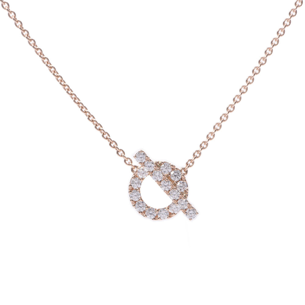 HERMES エルメス フィネス ダイヤ0.46ct レディース K18PG ネックレス Aランク 中古 