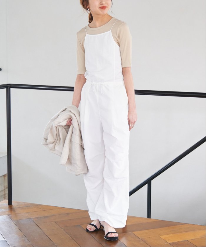 スピック＆スパン/【le / ル 】PARACHUTE SLEEVELESS JUMPSUIT