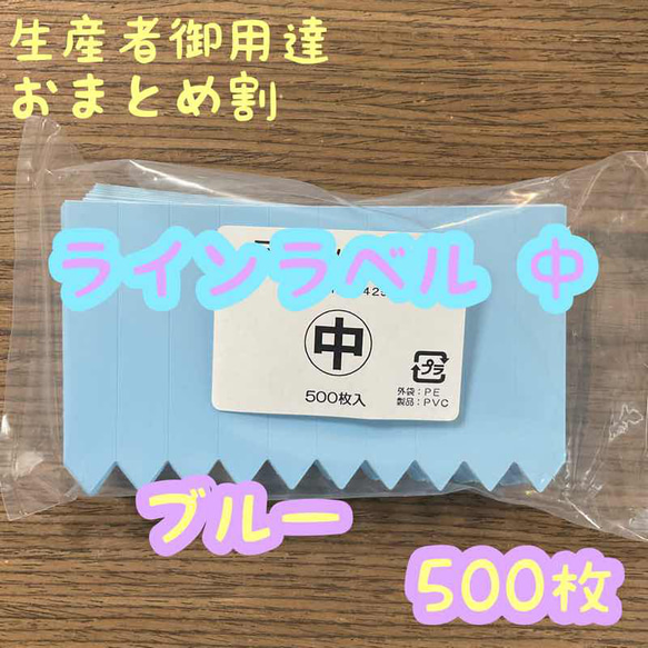 ラインラベル 中 ブルー 500枚 園芸カラーラベル 多肉植物 エケベリア