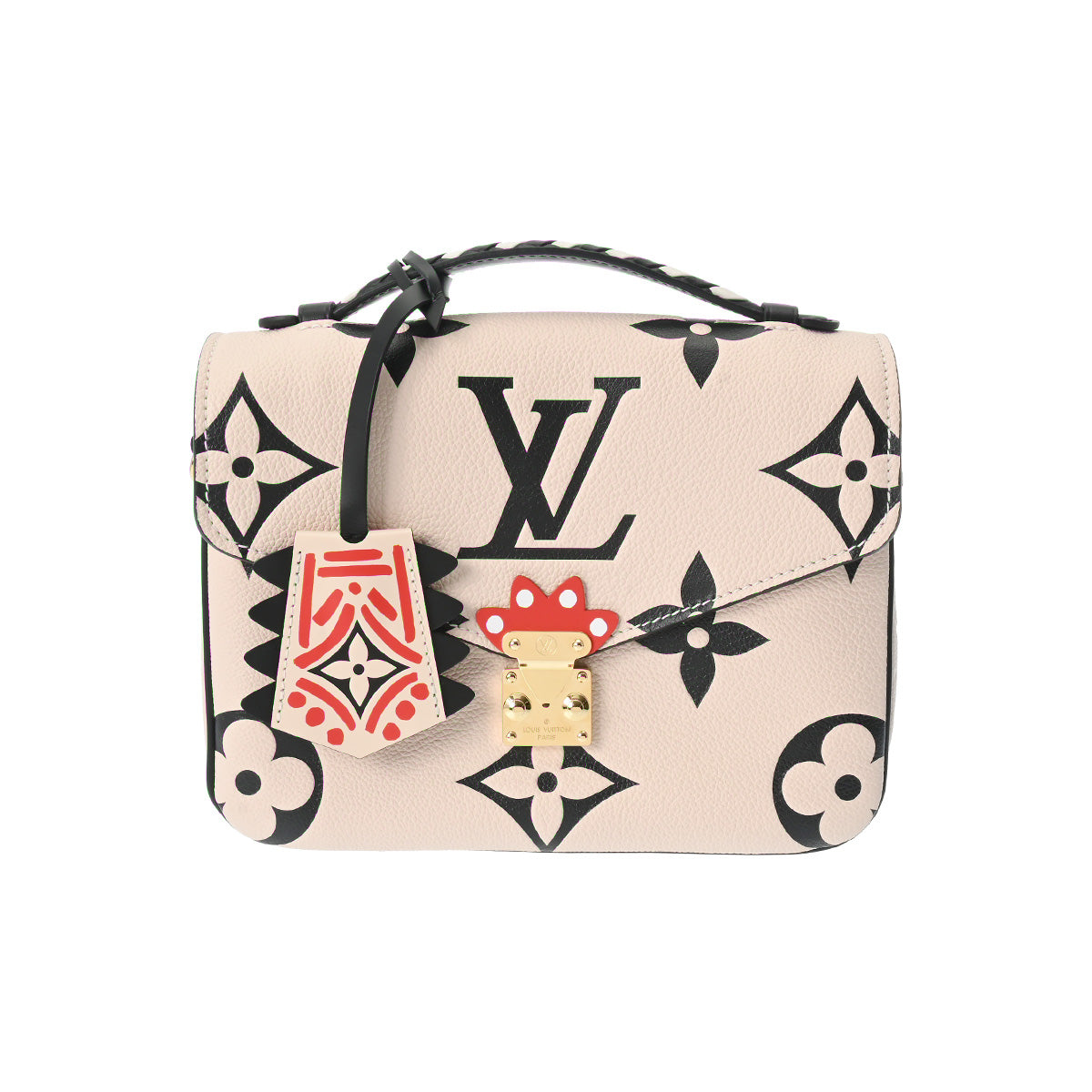 LOUIS VUITTON ルイヴィトン モノグラムアンプラント ポシェットメティス LVクラフティ ベージュ/ブラック M45384 レディース レザー 2WAYバッグ Aランク 中古 