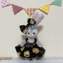 ハロウィン。ブラックプリントワンピース+リボンセットꗯ̤̮ステラルー♡シェリーメイぬいぐるみバッジ用コスチューム