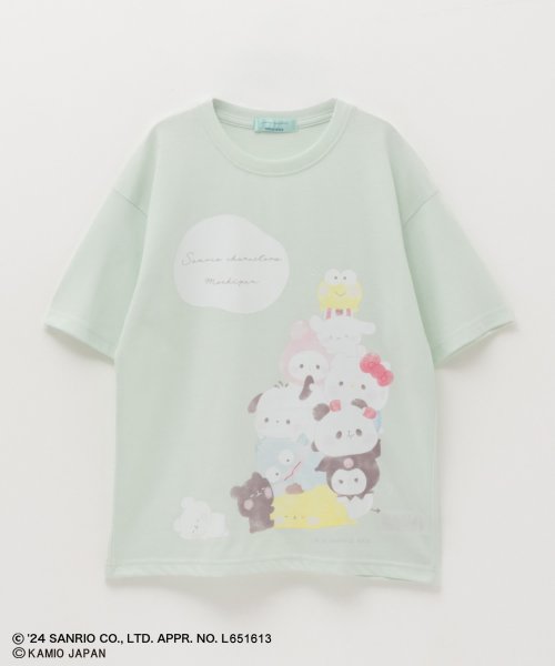 もちもちぱんだ×サンリオキャラクターズ Tシャツ 335207207－A