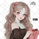 original sticker « no.1739 »     //     人物ステッカー オリジナルステッカー オリジナル人物ステッカー ステッカー cotton melody